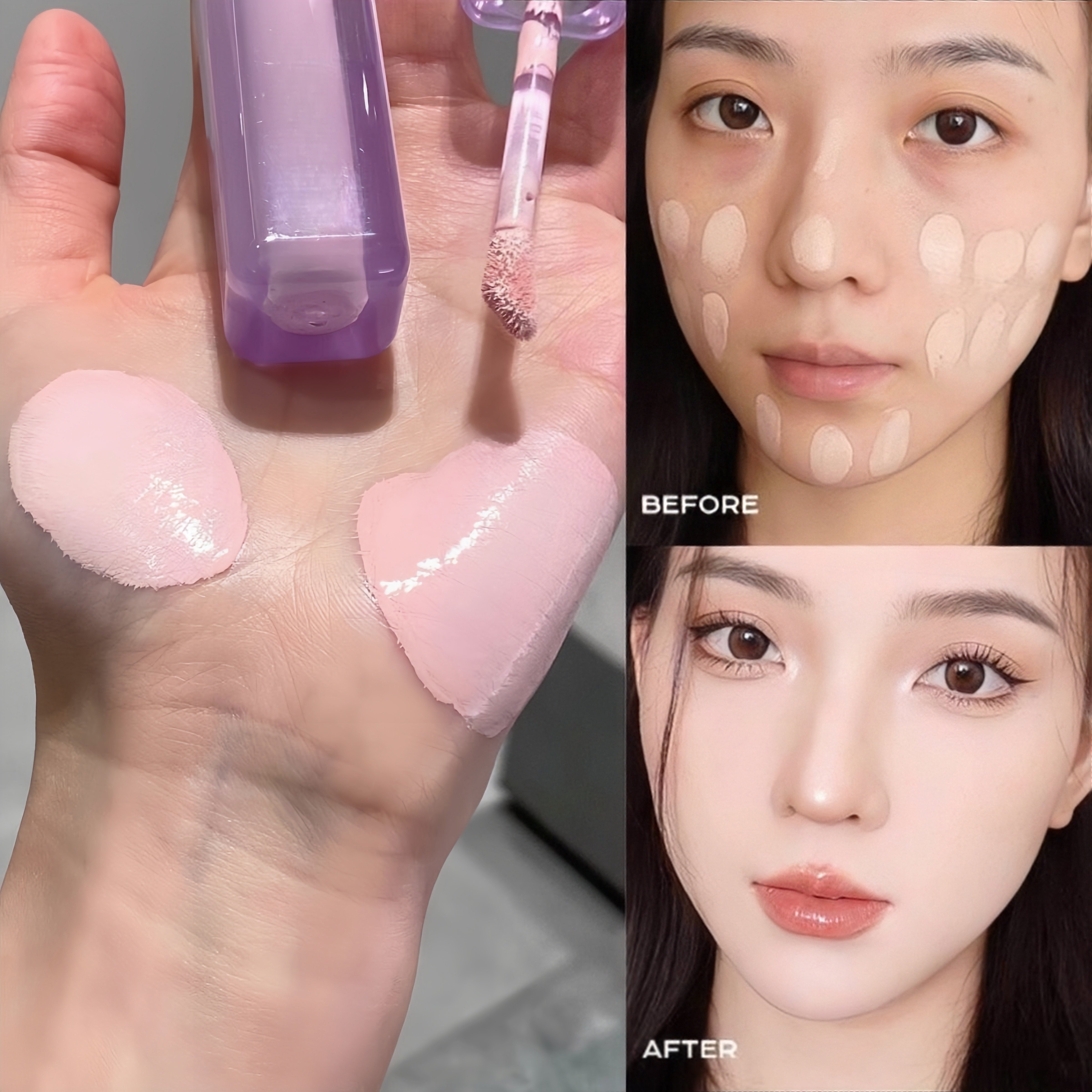 液体膨胀遮瑕眼霜质地泛红敏皮提亮液脸部提亮黑眼圈垮脸泪沟高光