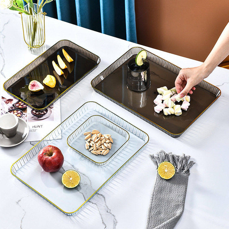 北欧长方形托盘家用放茶杯水杯茶厨房端菜盘餐盘水果盘蛋糕点心盘,餐饮具,盘,淘宝优惠券,粉丝福利购,淘宝优惠卷