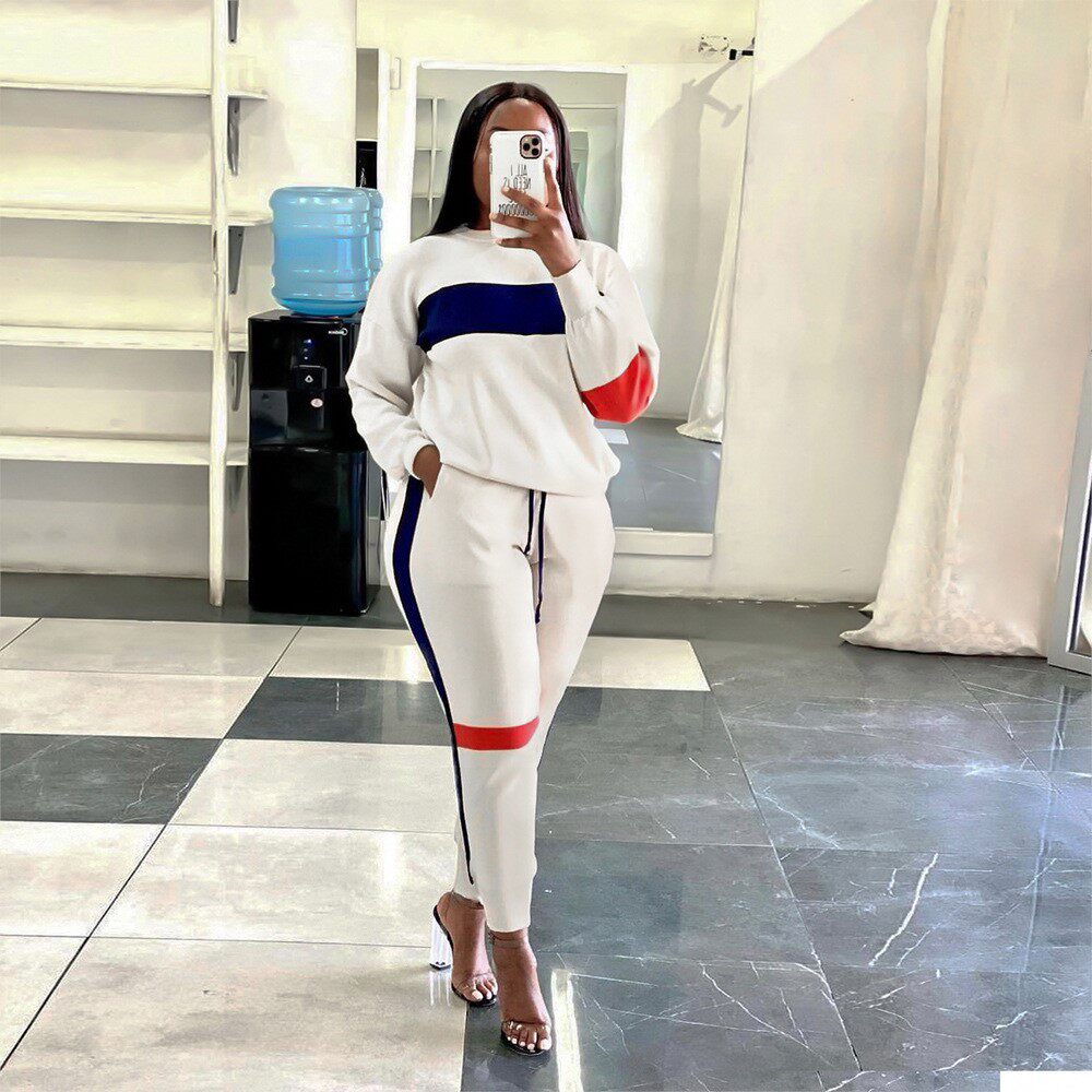 두 조각 세트 여성 TRACKSUIT 벨벳 바지 세트 여성 정장