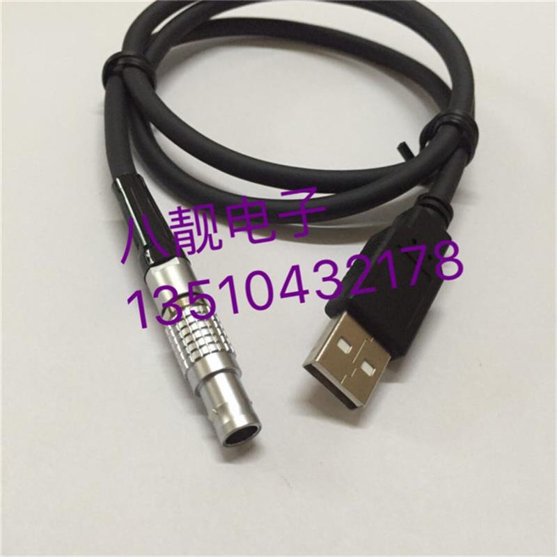 USB转leimo雷默航空插USB公头转FGG 0B 4P自锁连接器线束定制加工