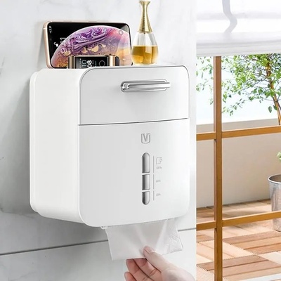 卫生间免打孔防水挂壁芭蕾纸巾盒