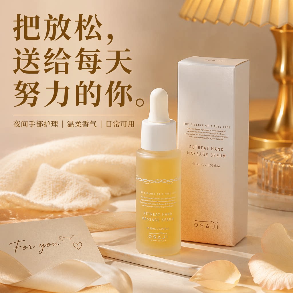 OSAJI手部按摩精华液30ml舒缓