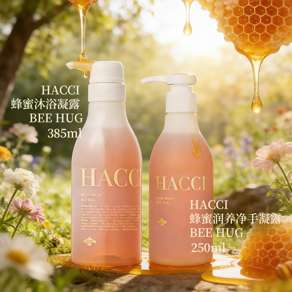 日本HACCI蜂蜜沐浴凝露/润养净手凝露深层保湿清洁去角质