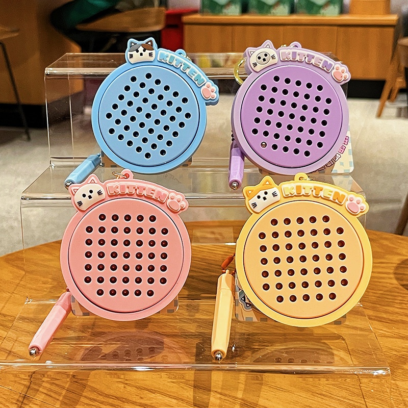 创意猫猫解压磁吸钢珠画板钥匙扣可爱卡通实用钥匙链儿童书包挂件