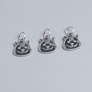 串珠泰银手链手工寅虎S925配件纯银精工吊坠老虎DIY材料挂件项链