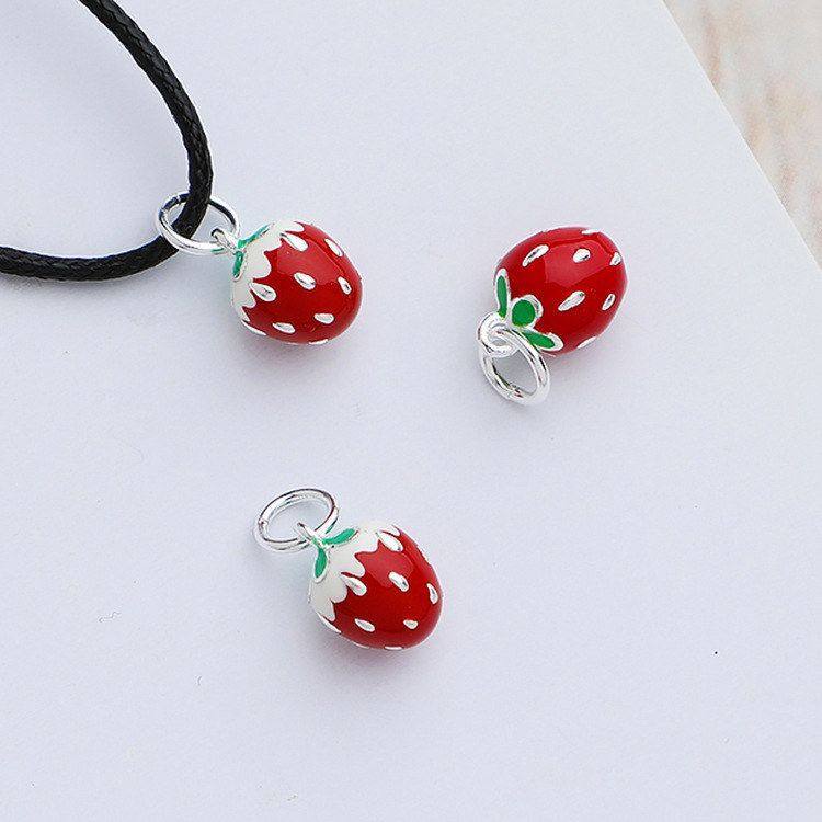 手工s925DIY串珠吊坠纯银配件水果饰品草莓滴胶挂件手链项链,饰品/流行首饰/时尚饰品新,其他DIY饰品配件,淘宝优惠券,粉丝福利购,淘宝优惠卷