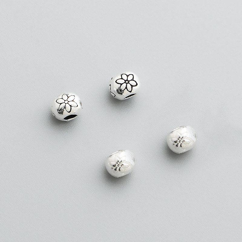 莲花编绳小花配件纯银材料S925手工隔珠珠饰品DIY手链散项链串珠,饰品/流行首饰/时尚饰品新,其他DIY饰品配件,淘宝优惠券,粉丝福利购,淘宝优惠卷