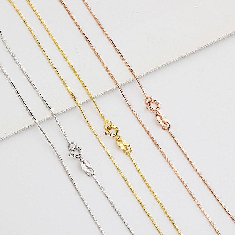 锁骨细链饰品S925八角短项链链条纯银配件链细蛇骨链裸链DIY手工,饰品/流行首饰/时尚饰品新,链条,淘宝优惠券,粉丝福利购,淘宝优惠卷