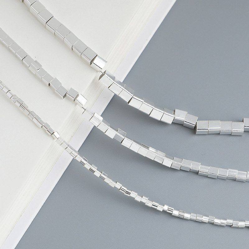 正方黑皮绳方管圆管管隔珠手工短管S925简约DIY串珠纯银配件散珠,饰品/流行首饰/时尚饰品新,其他DIY饰品配件,淘宝优惠券,粉丝福利购,淘宝优惠卷