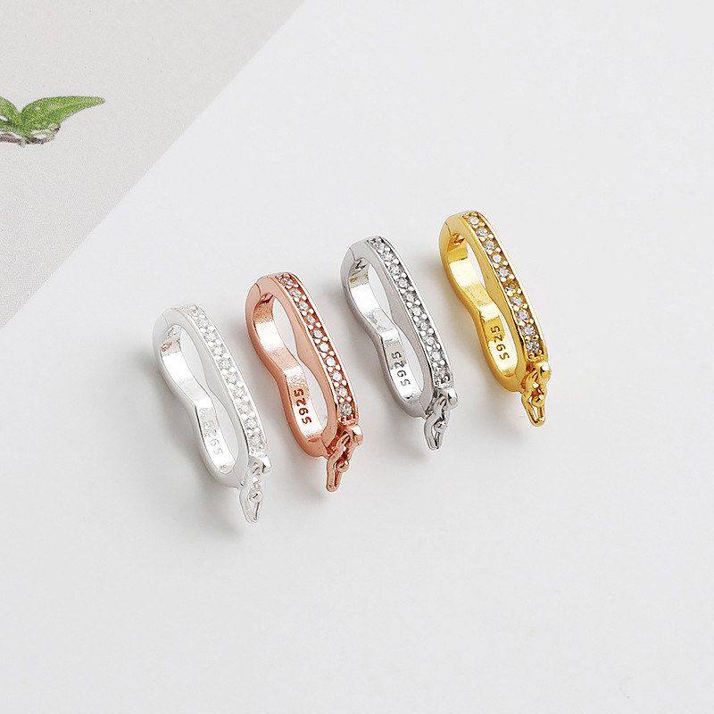 精工配件S925手链花生扣扣卡扣镶钻珍珠项链DIY扣头吊坠纯银翡翠,饰品/流行首饰/时尚饰品新,其他DIY饰品配件,淘宝优惠券,粉丝福利购,淘宝优惠卷