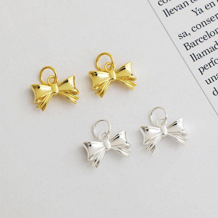 纯银吊坠饰品挂件水晶配件DIY蝴蝶结精工串珠S925项链手链珍珠,饰品/流行首饰/时尚饰品新,其他DIY饰品配件,淘宝优惠券,粉丝福利购,淘宝优惠卷