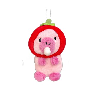 网红可爱萌吐泡泡卡皮巴拉小挂件毛绒玩具公仔水豚包包挂饰钥匙扣