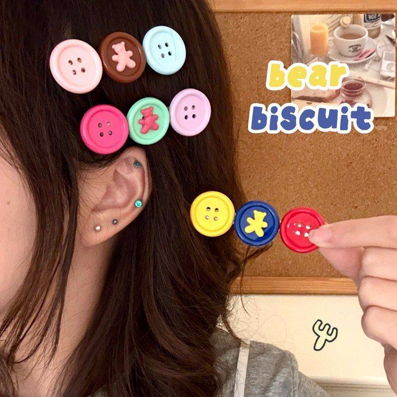 鸭嘴撞色少女纽扣小熊刘海夹百搭可爱边夹夹碎发创意发饰发夹发卡,饰品/流行首饰/时尚饰品新,发饰,淘宝优惠券,粉丝福利购,淘宝优惠卷