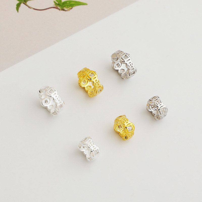 镶钻水晶手链串珠精工隔珠金钱散珠珠纯银铜钱S925DIY车轮配件,饰品/流行首饰/时尚饰品新,其他DIY饰品配件,淘宝优惠券,粉丝福利购,淘宝优惠卷