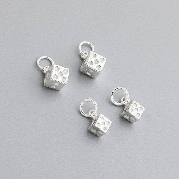 吊坠手工配件手链s925骰子纯银串珠DIY时尚饰品方块创意项链挂件,饰品/流行首饰/时尚饰品新,其他DIY饰品配件,淘宝优惠券,粉丝福利购,淘宝优惠卷