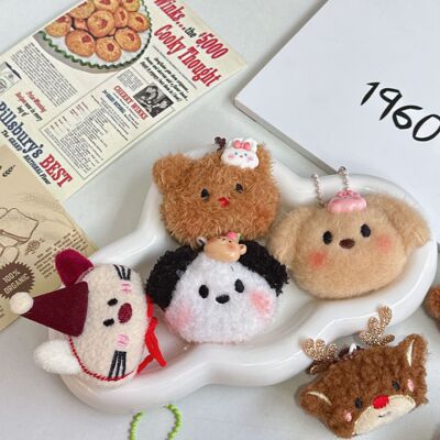 毛绒卡通钥匙扣挂件创意miu系包包挂件饰品女diy配件背包挂饰配饰