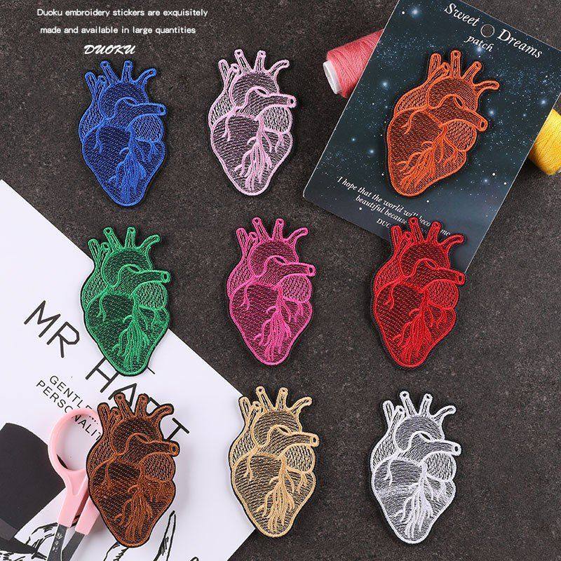 刺绣标绣徽章绣花心脏DIY布贴布标标章电脑背胶补丁贴服装辅料仔,居家布艺,布贴,淘宝优惠券,粉丝福利购,淘宝优惠卷