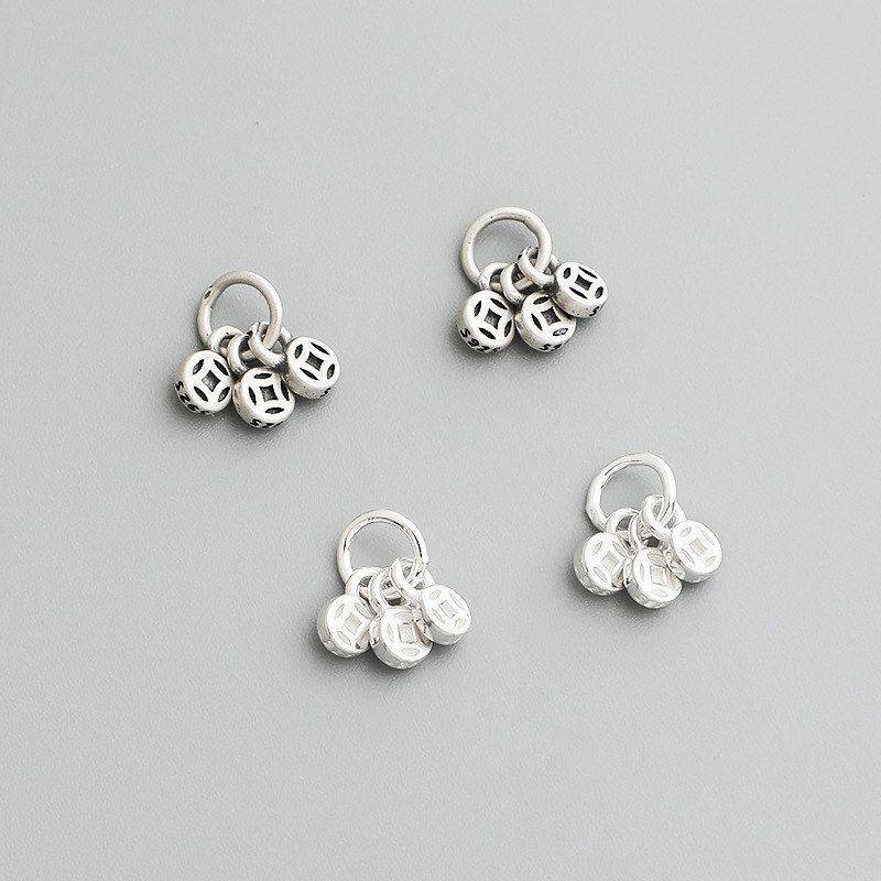 挂件编绳泰银小金钱配件项链饰品纯银手链铜钱DIYS925吊坠串珠,饰品/流行首饰/时尚饰品新,其他DIY饰品配件,淘宝优惠券,粉丝福利购,淘宝优惠卷