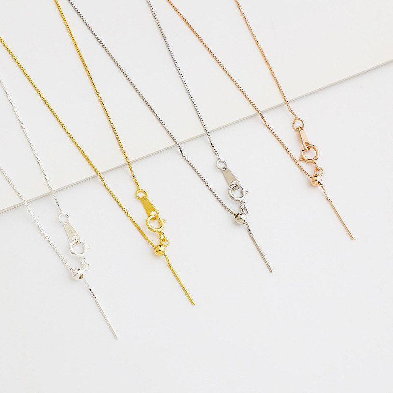 硅胶S925纯银盒子盒穿带针活动链串珠穿针仔链心链项链链调节DIY,饰品/流行首饰/时尚饰品新,链条,淘宝优惠券,粉丝福利购,淘宝优惠卷