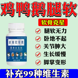 鸡鸭鹅腿软站不起来家禽软骨卧地不起甩头无神食欲不振家禽专用药
