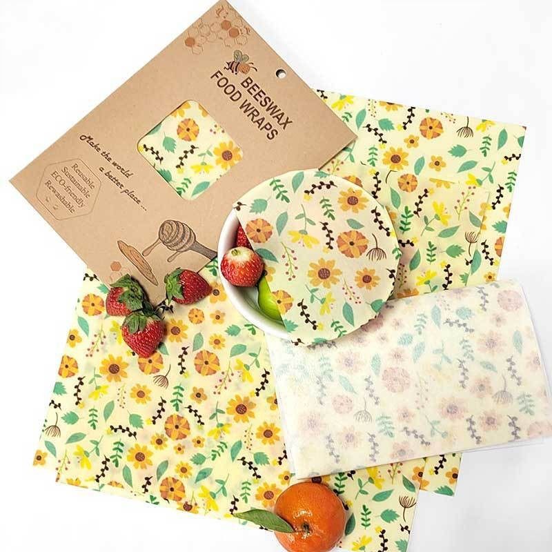 蜂蜡保鲜布3件套可降解beeswax蜜蜡包装纸食品级蜂蜡布