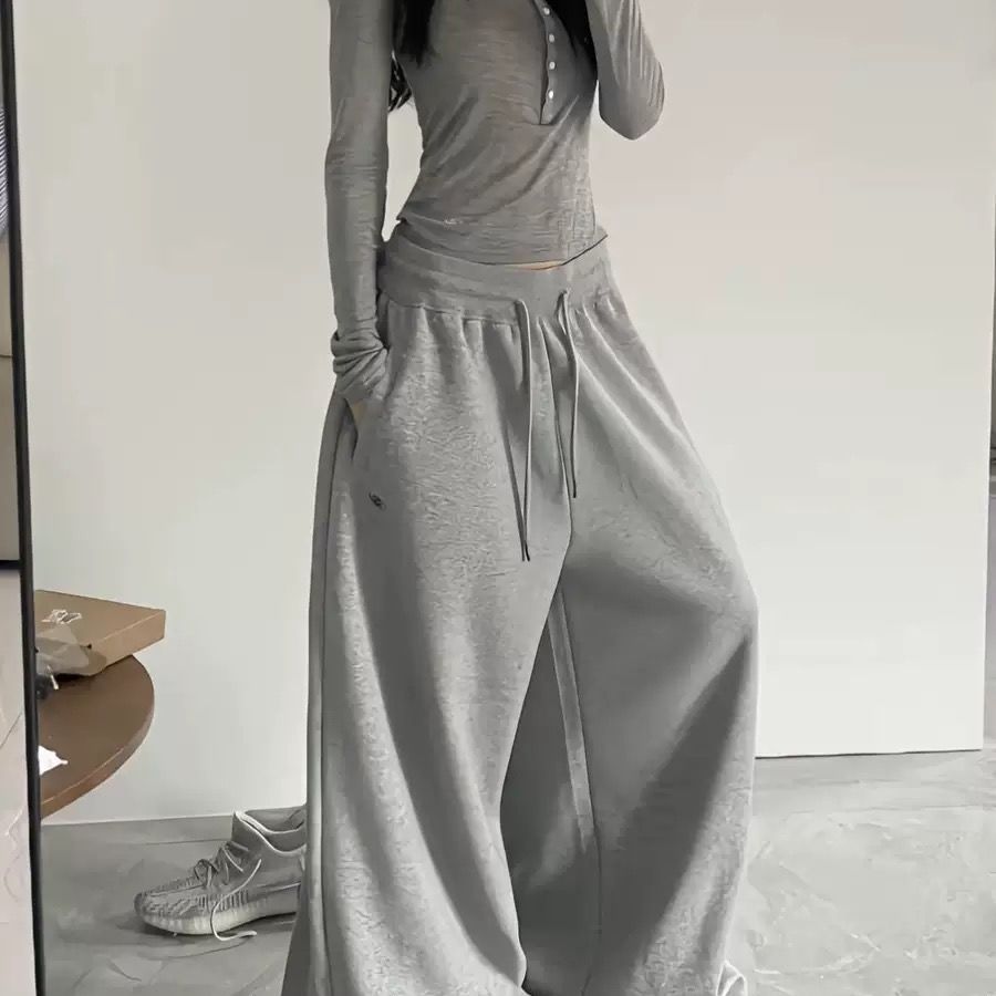 ins女网红卫裤复古美式卫裤裤子