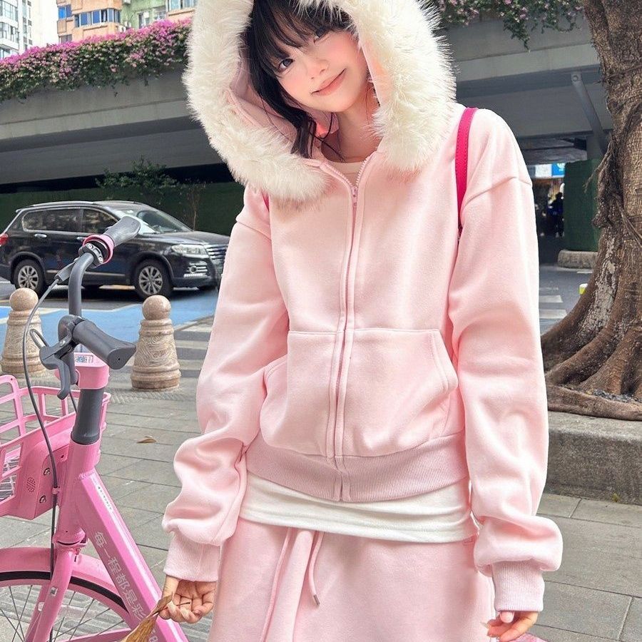 韩系穿搭甜妹阔腿裤两件套潮