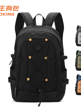 休闲简约百搭学生运动风双肩包电脑包休闲轻潮双肩轻便大容量