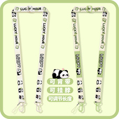 熊猫手机壳背带拍立得相机包包水壶肩带替换配件百搭可爱宽长款 斜挎挂绳不勒脖结实耐用防丢挂链带固定夹片