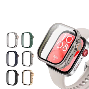 秒魔适用华为fit5/4手表壳fit3手表保护套watchfit5pro壳膜一体华为fit4秒变ultra2钢化表壳钢化膜防摔防刮贴