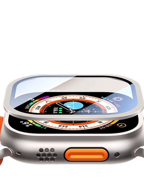 秒魔适用iwatch ultra2钢化膜苹果手表边框保护膜iwatchultra1全屏49mm钛合金边框屏幕屏保uitra防摔手表贴膜