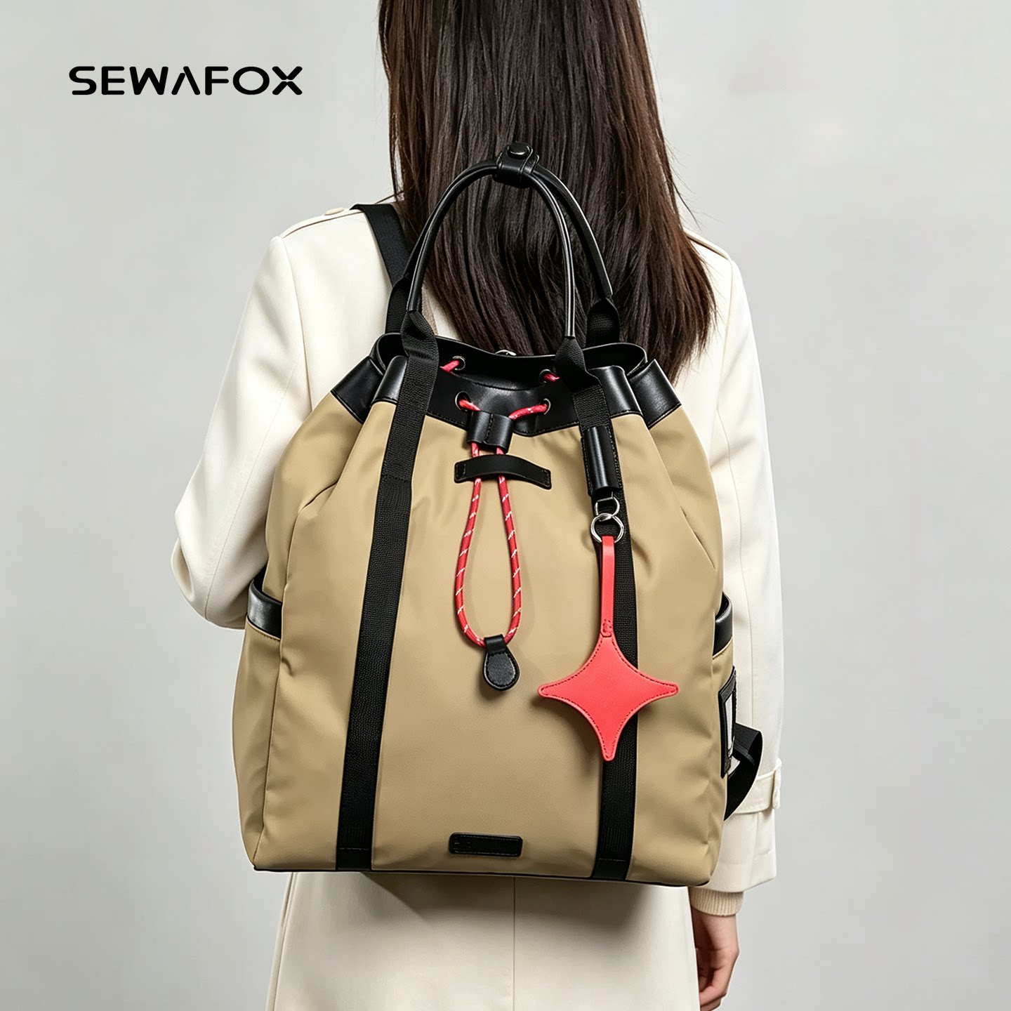 SEWAFOX双肩包女新款大容量通勤