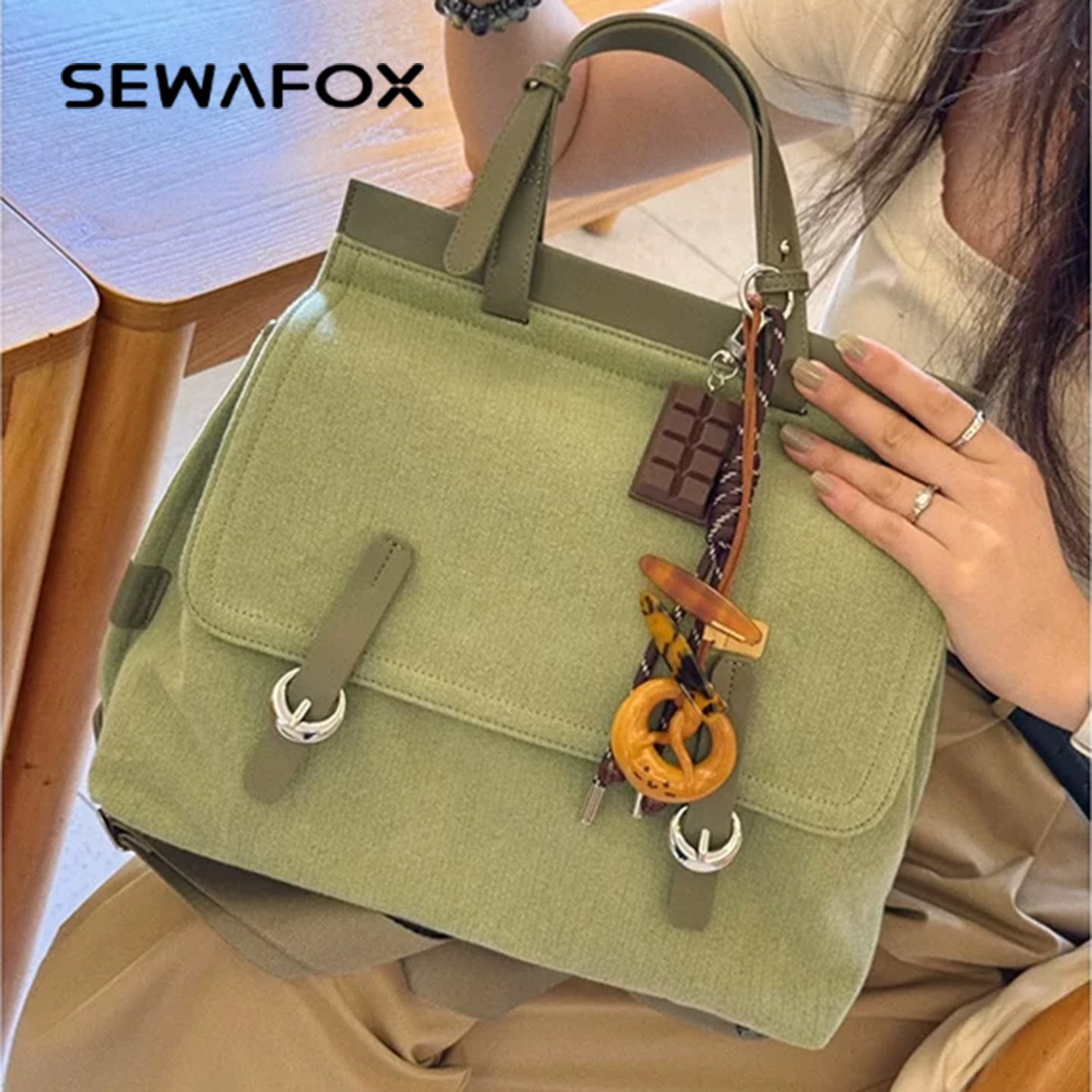 SERWAFOX双肩包女新款大容量上班