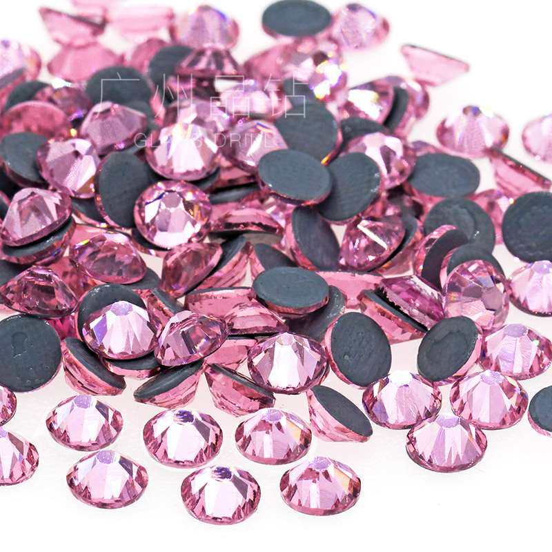 仿奥钻粉红色服装烫钻大包平底钻肚皮舞鞋裙子衣服贴钻.水钻拉丁l