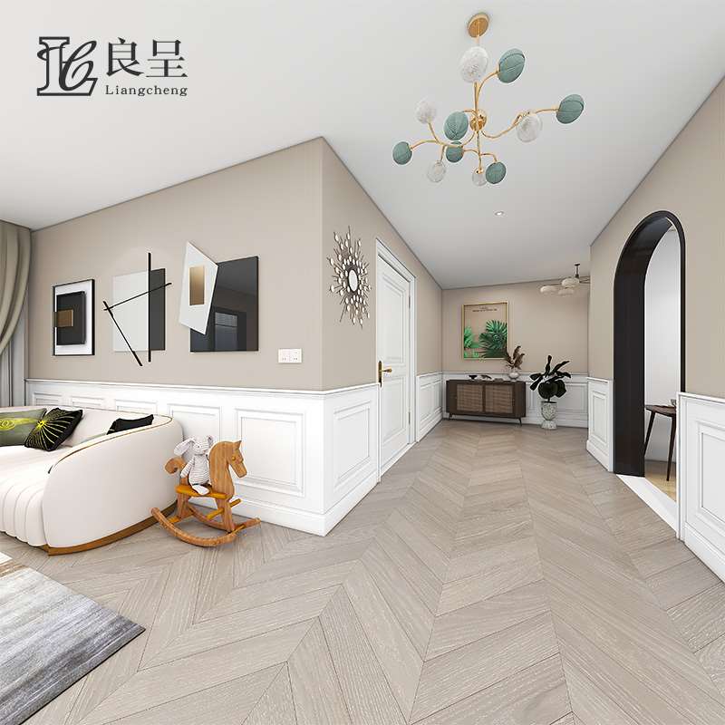 良呈实木美式护墙板木饰面全屋定制墙裙楼梯装饰板半墙卧室背景墙