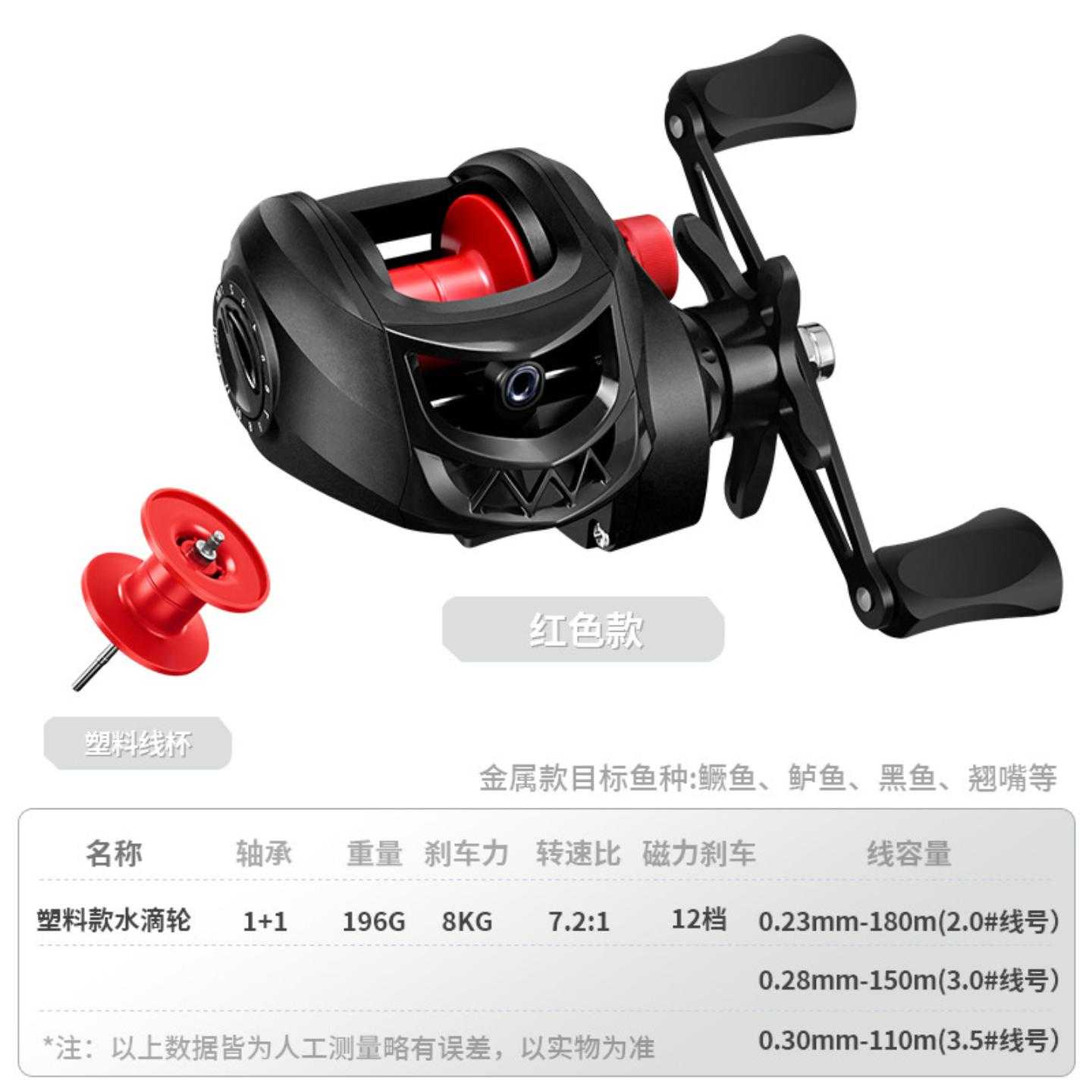 防炸线水滴轮远投鱼轮全金属路亚微物鱼线轮海竿轮渔线轮渔具