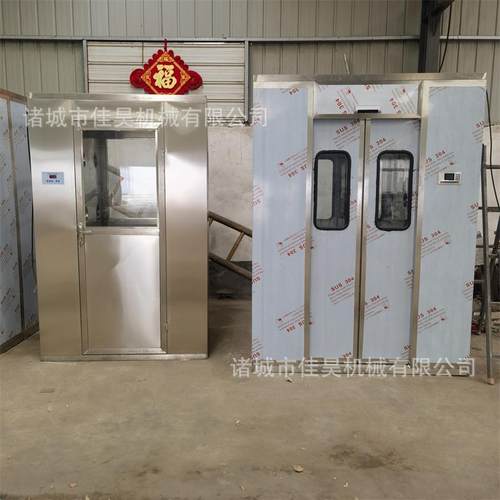 食品厂自动风淋室单人小型双吹风淋通道不锈钢门风淋室设计