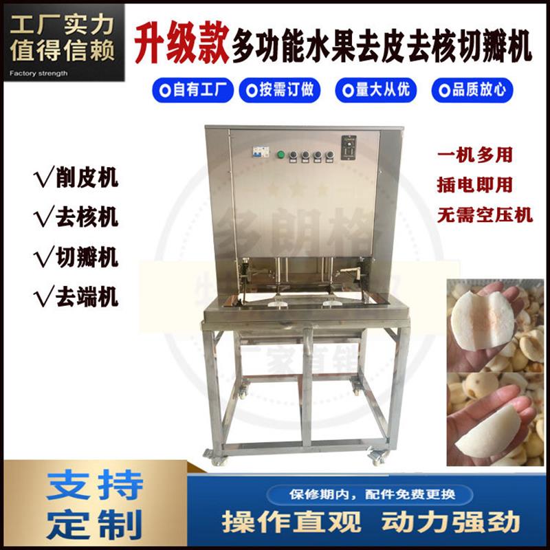 全自动梨去皮捅芯设备苹果干前处理设备 苹果去皮去核一体机,