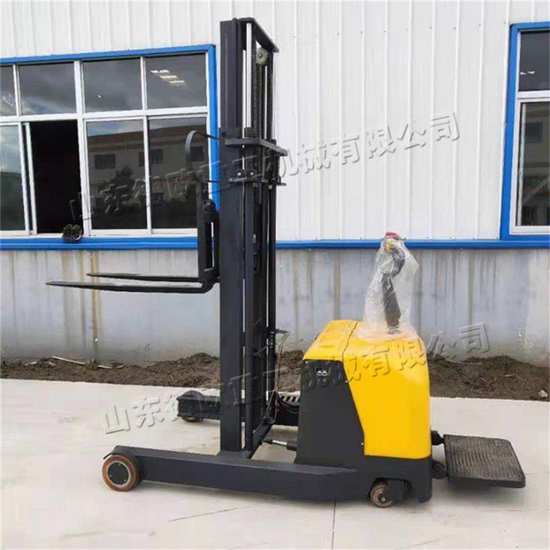 电动液压堆高车 自动站架式托盘叉车 Electric stacker crane