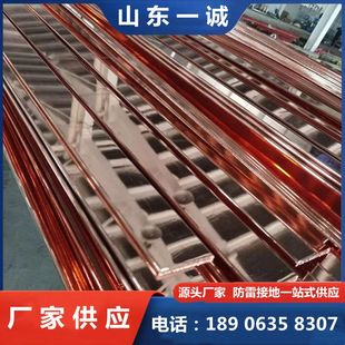 12mm镀铜圆钢 镀铜扁钢 铜包钢扁钢 50*5 60*6 70*7 铜覆钢扁钢