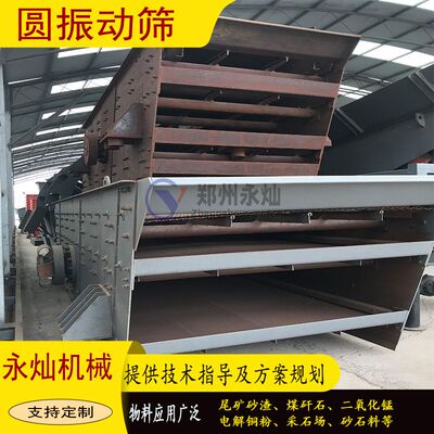 YK系列圆振动筛 石子煤炭振动筛分机 玄武石碎石颗粒物料分离机