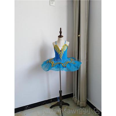 新款儿童芭蕾舞蹈裙小天蓬鹅亮片女童表演蓬服软纱裙新款幼儿练功