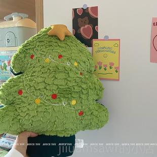 INS圣诞日节装 新款 饰毛绒玩抱枕圣诞树麋鹿公床仔上靠枕雪人偶礼