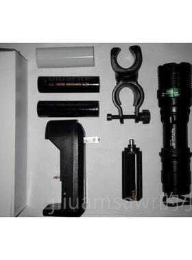 新款18650ledQ战强光手电术筒 机械无5极变焦 包远射可充电防水邮