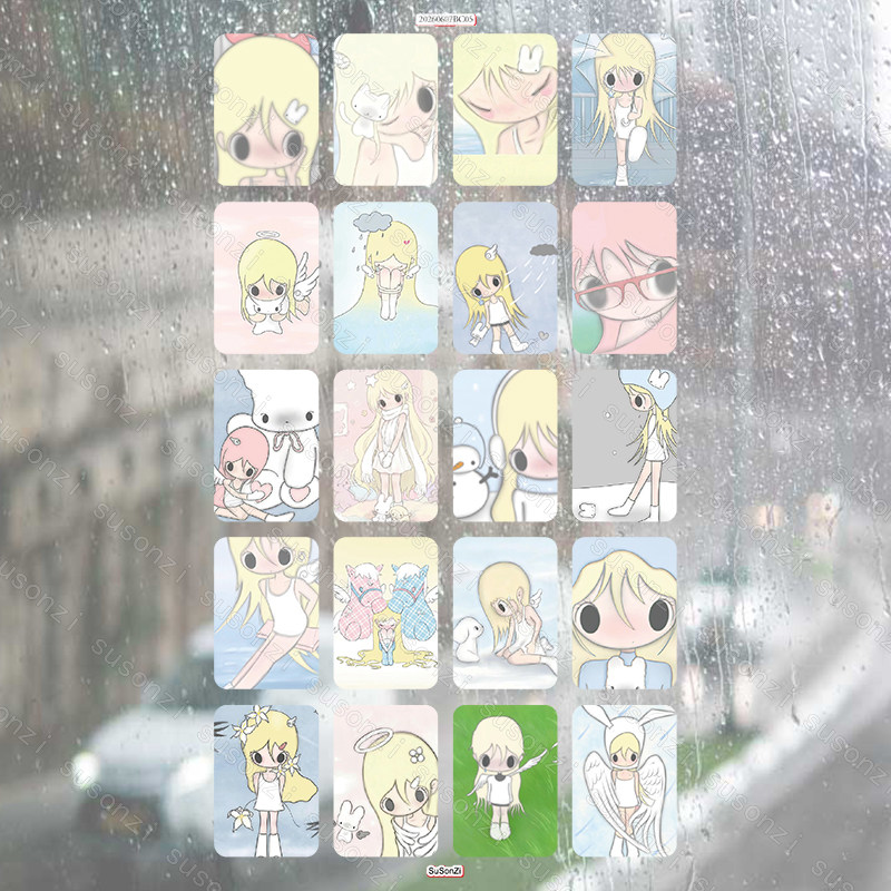 野有上秋方形立体防水笔保温杯装饰贴纸UV转印贴纸水晶标定制