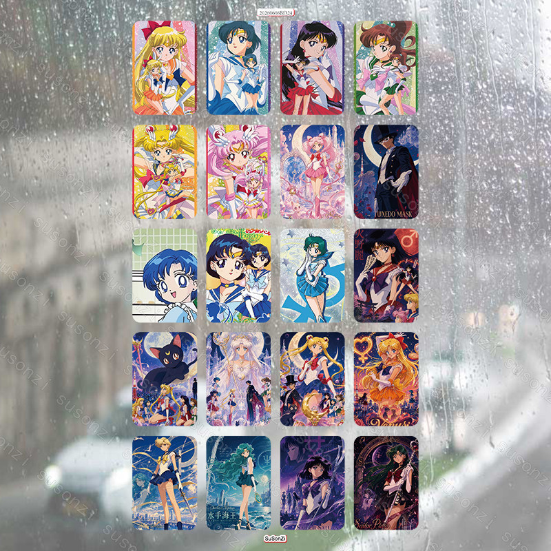 美少女战士3D加厚立体泡泡贴纸PVC人造皮革泡棉贴防水手帐本定制