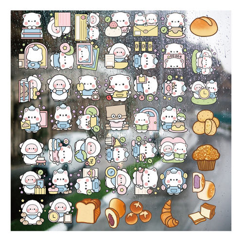 烘焙小狗狗UV转印贴diy手账本手机壳电动牙刷防水晶标杯贴纸