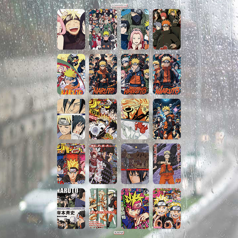 火影忍者方形立体防水笔保温杯装饰贴纸UV转印贴纸水晶标定制