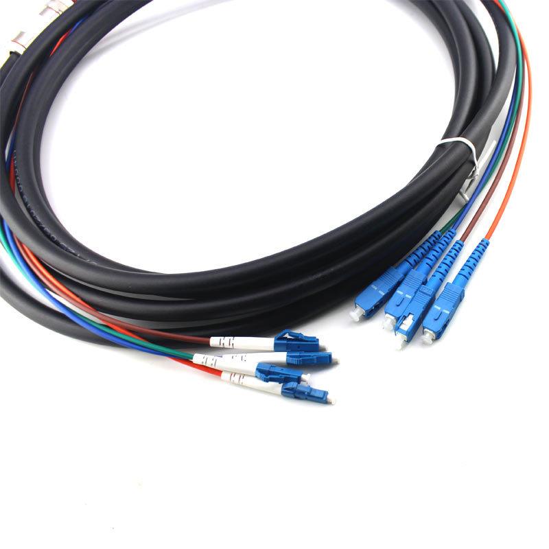 厂家 基站尾通信光缆410米S/UPC-LC/U防水尾缆PC单芯模C防水缆矿