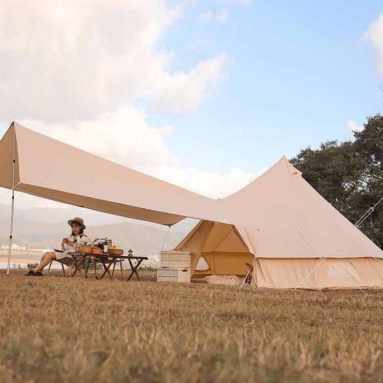 YLCC-74户外人野多营野餐第安金布字塔轻奢露营印棉防雨蒙古包帐